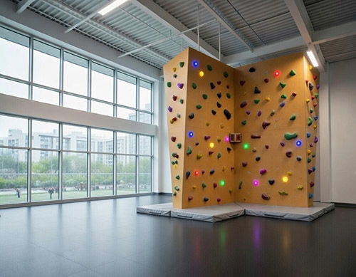 Интерактивный скалодром в спортивном центре